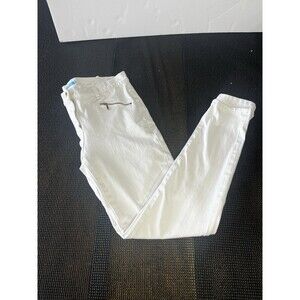 J. McLaughlin Womens White Zipper Moto Pants‎ Jeans Casual Size 6 Skinny Leg